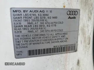2011 Audi Q7 Premium Plus z VIN WA1LGAFE5BD005539, wystawiony jako Copart lot #59576094 z przebiegiem 164 156 mil mil oraz Nie do naprawy • Non repairable. Historia ofert i sprzedaży dostępna na DreamBid. Obrazek 13.