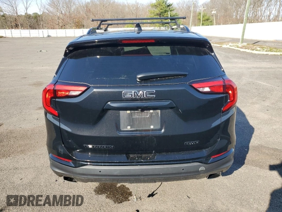 2019 GMC Terrain SLT with VIN 3GKALVEX5KL199782, listed as a Copart auction lot 51586155 with 121,230 mi miles and Salvage Title. Bid and sale history available at carsss.com. Image 6.