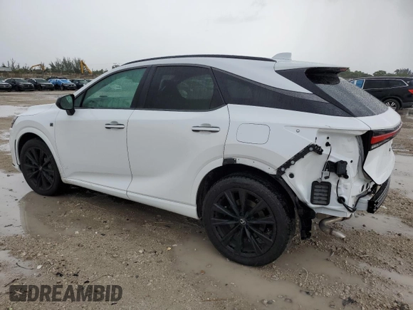 2024 Lexus RX 500h F Sport Performance z VIN 2T2BCMEA2RC019916, wystawiony jako Copart lot #62844615 z przebiegiem 9 605 mil mil oraz Szkoda całkowita • Salvage title. Historia ofert i sprzedaży dostępna na DreamBid. Obrazek 2.