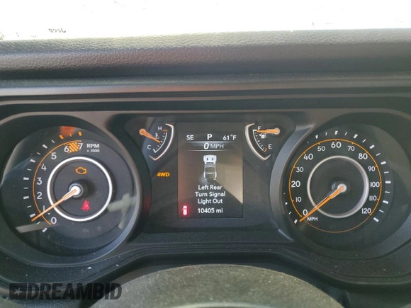 2024 Jeep Wrangler Sport S with VIN 1C4PJXDG1RW277777, listed as a Copart auction lot 49437045 with 10,405 mi miles and Salvage title. Bid and sale history available at DreamBid. Image 9.