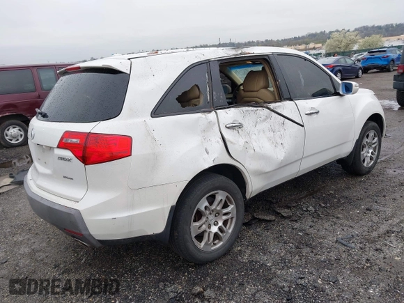 2009 Acura MDX Tech/Entertainment Pkg with VIN 2HNYD28459H531787, listed as a IAAI auction lot 41977307 with 135,379 mi miles. Bid and sale history available at carsss.com. Image 4.