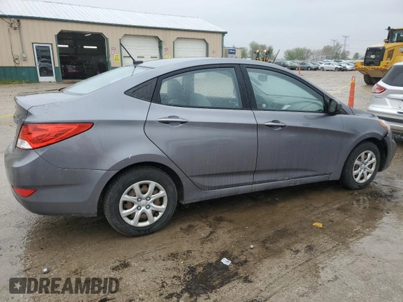 2014 Hyundai Accent GLS with VIN KMHCT4AE2EU649753, listed as a Copart auction lot 55332565 with 100,215 mi miles and Clean Title. Bid and sale history available at carsss.com. Image 3.