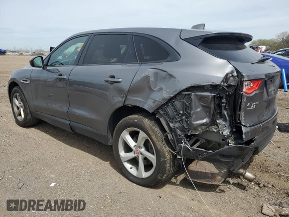 2018 Jaguar F-Pace 30t Premium with VIN SADCJ2GX2JA235993, listed as a Copart auction lot 55149465 with 107,291 mi miles and Salvage title. Bid and sale history available at DreamBid. Image 2.