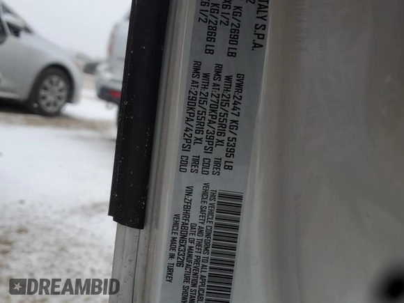 2022 Ram ProMaster City Cargo Tradesman with VIN ZFBHRFAB0N6X33216, listed as a Copart auction lot 89373425 with 72,737 mi miles and Salvage title. Bid and sale history available at DreamBid. Image 12.