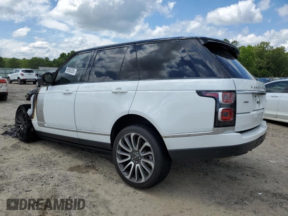 2019 Land Rover Range Rover HSE with VIN SALGS2SV3KA524374, listed as a Copart auction lot 56565285 with Not provided miles and Salvage title. Bid and sale history available at DreamBid. Image 2.