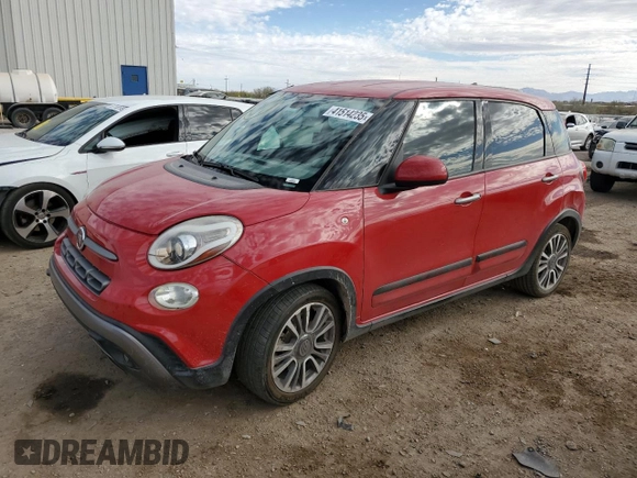 2019 FIAT 500L Trekking with VIN ZFBNFADH4KZ041971, listed as a Copart auction lot 41514235 with 115,546 mi miles and Salvage Title. Bid and sale history available at carsss.com. Image 1.