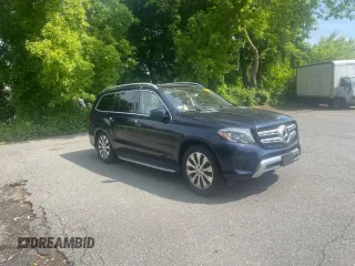 2017 Mercedes-Benz GLS 450 with VIN 4JGDF6EE9HA762462, listed as a Copart auction lot 56055984 with 126,673 mi miles and . Bid and sale history available at DreamBid. Image 1.