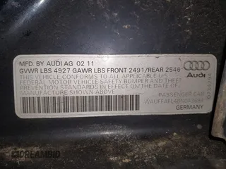 2011 Audi A4 2.0T Premium Plus with VIN WAUFFAFL4BN043694, listed as a IAAI auction lot 41882894 with 100,327 mi miles. Bid and sale history available at carsss.com. Image 9.