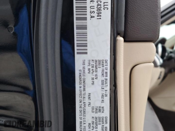 2020 Jeep Grand Cherokee Summit with VIN 1C4RJFJG6LC436941, listed as a Copart auction lot 86020954 with 58,080 mi miles and Salvage title. Bid and sale history available at DreamBid. Image 14.