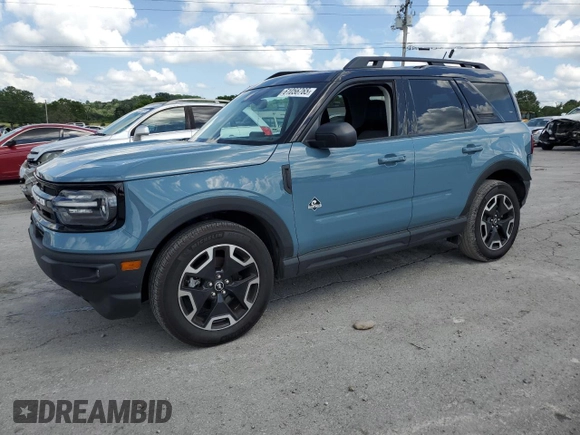 2022 Ford Bronco Sport Outer Banks with VIN 3FMCR9C68NRD92283, listed as a Copart auction lot 61056765 with 13,681 mi miles and Salvage title. Bid and sale history available at DreamBid. Image 1.