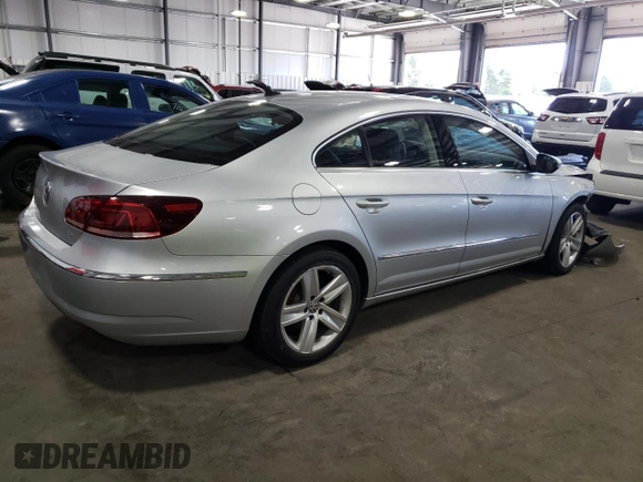 2017 Volkswagen CC 2.0T Sport with VIN WVWKP7AN1HE501825, listed as a Copart auction lot 64231233 with 38,673 mi miles and Salvage Title. Bid and sale history available at carsss.com. Image 3.