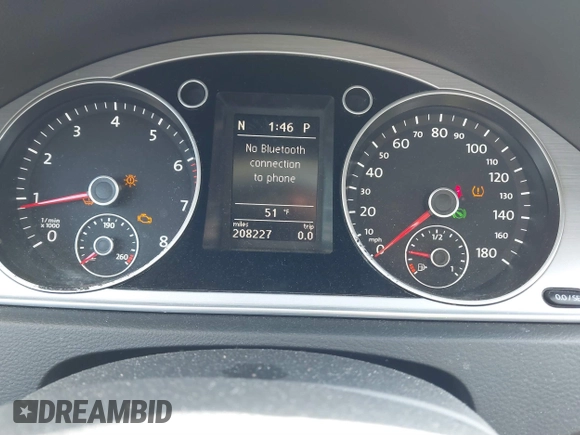 2013 Volkswagen CC Sport with VIN WVWBN7AN6DE509497, listed as a IAAI auction lot 41854748 with 208,227 mi miles and . Bid and sale history available at DreamBid. Image 7.