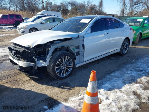 2017 Genesis G80 3.8L with VIN KMHGN4JE5HU206142, listed as a IAAI auction lot 41329039 with 178,913 mi miles. Bid and sale history available at carsss.com. Image 21.