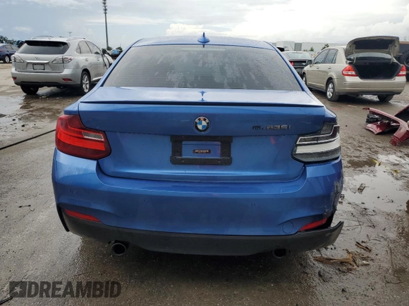 2015 BMW 2 Series M235i with VIN WBA1J7C51FV358993, listed as a Copart auction lot 59622473 with 45,630 mi miles. Bid and sale history available at carsss.com. Image 6.