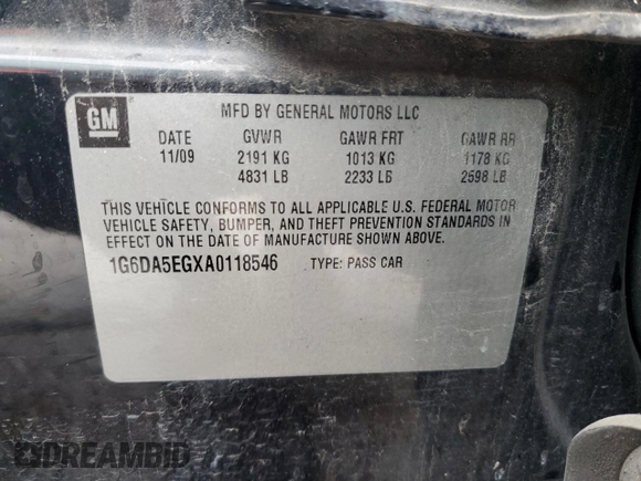 2010 Cadillac CTS with VIN 1G6DA5EGXA0118546, listed as a Copart auction lot 87887145 with 147,134 mi miles and Salvage Title. Bid and sale history available at DreamBid. Image 14.
