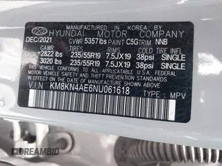 2022 Hyundai Ioniq 5 SEL with VIN KM8KN4AE6NU061618, listed as a IAAI auction lot 42609674 with 72,323 mi miles and . Bid and sale history available at DreamBid. Image 9.