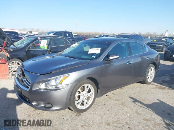 2014 Nissan Maxima 3.5 S with VIN 1N4AA5AP4EC476676, listed as a IAAI auction lot 41853243 with 104,616 mi miles. Bid and sale history available at carsss.com. Image 2.