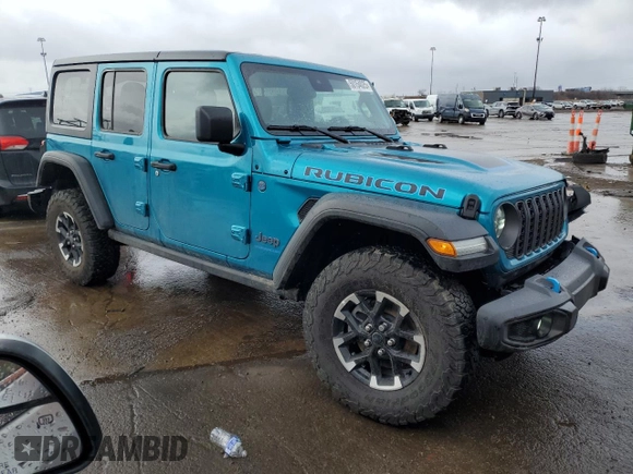 2024 Jeep Wrangler Rubicon X z VIN 1C4RJXR6XRW217098, wystawiony jako Copart lot #50154025 z przebiegiem 15 887 mil mil oraz Czysty tytuł • Clean title. Historia ofert i sprzedaży dostępna na DreamBid. Obrazek 4.
