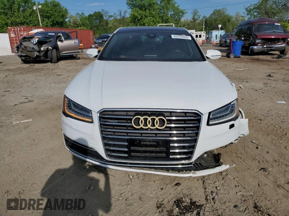 2015 Audi A8 4.0T with VIN WAU32AFD6FN006093, listed as a Copart auction lot 55259555 with 100,838 mi miles and Salvage title. Bid and sale history available at DreamBid. Image 5.