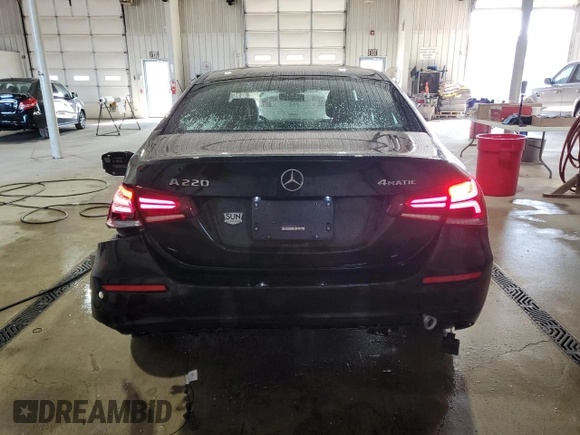 2022 Mercedes-Benz A 220 with VIN W1K3G4FBXNJ367908, listed as a Copart auction lot 58825145 with 14,848 mi miles and Salvage title. Bid and sale history available at DreamBid. Image 6.