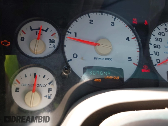 2005 Dodge 2500 SLT with VIN 3D7KS28C75G741624, listed as a IAAI auction lot 42435628 with 309,649 mi miles and . Bid and sale history available at DreamBid. Image 15.