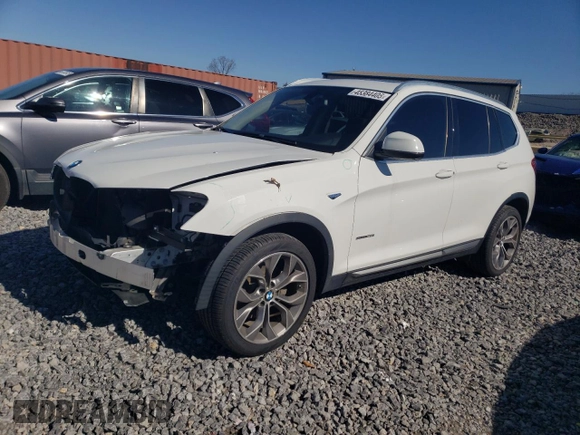 2017 BMW X3 sDrive28i with VIN 5UXWZ7C34H0X41096, listed as a Copart auction lot 45384405 with 74,875 mi miles and Salvage Title. Bid and sale history available at carsss.com. Image 1.
