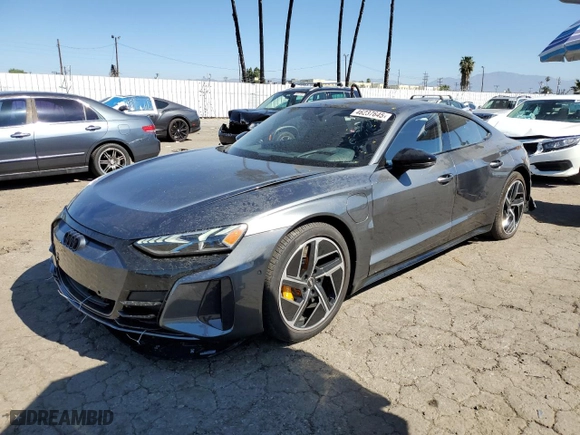 2024 Audi RS e-tron GT with VIN WAUBHBFW6R7900069, listed as a Copart auction lot 46237645 with 2,674 mi miles and Salvage Title. Bid and sale history available at carsss.com. Image 1.
