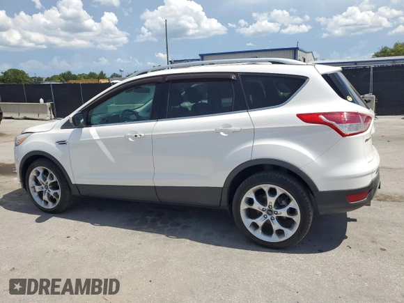 2013 Ford Escape Titanium with VIN 1FMCU0J95DUB50842, listed as a Copart auction lot 64188065 with 99,302 mi miles and Salvage title. Bid and sale history available at DreamBid. Image 2.