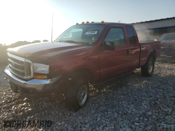 2001 Ford Super Duty F-250 XL with VIN 1FTNX21S01EC46290, listed as a Copart auction lot 71470684 with 124,897 mi miles and Clean Title. Bid and sale history available at carsss.com. Image 1.