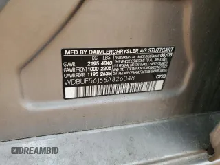 2006 Mercedes-Benz E 350 z VIN WDBUF56J66A826348, wystawiony jako Copart lot #58839005 z przebiegiem 167 738 mil mil oraz Szkoda całkowita • Salvage title. Historia ofert i sprzedaży dostępna na DreamBid. Obrazek 12.