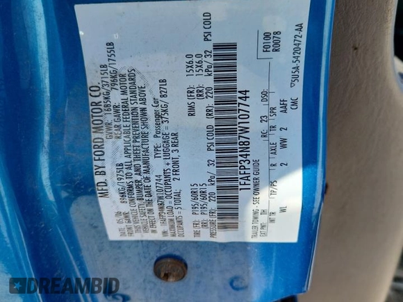 2007 Ford Focus S z VIN 1FAFP34N87W107744, wystawiony jako Copart lot #61934615 z przebiegiem Nie podano mil oraz Szkoda całkowita • Salvage title. Historia ofert i sprzedaży dostępna na DreamBid. Obrazek 12.