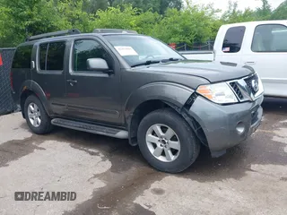 2008 Nissan Pathfinder SE with VIN 5N1AR18B08C600187, listed as a IAAI auction lot 42414069 with 288,730 mi miles and . Bid and sale history available at DreamBid. Image 1.