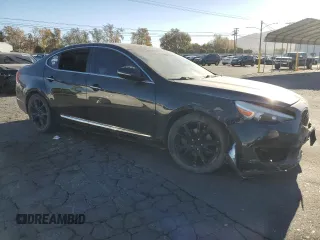 2016 Kia Cadenza Premium with VIN KNALN4D7XG5209706, listed as a Copart auction lot 84475704 with 141,957 mi miles and Salvage Title. Bid and sale history available at carsss.com. Image 4.