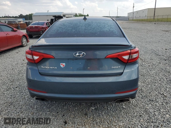 2016 Hyundai Sonata Sport with VIN 5NPE34AF7GH390860, listed as a Copart auction lot 53282325 with 140,947 mi miles and Salvage Title. Bid and sale history available at DreamBid. Image 6.