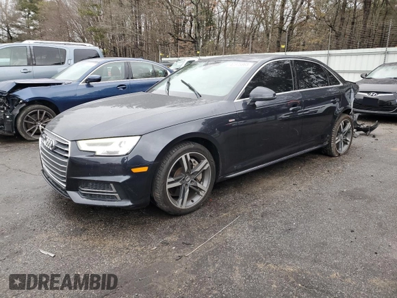 2017 Audi A4 Premium Plus with VIN WAULNAF4XHN021450, listed as a Copart auction lot 42375865 with 78,204 mi miles and Salvage Title. Bid and sale history available at carsss.com. Image 1.