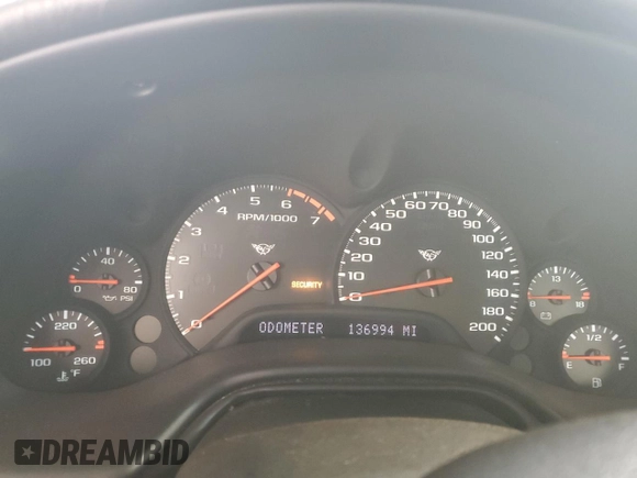 2000 Chevrolet Corvette with VIN 1G1YY22G6Y5116991, listed as a Copart auction lot 74272984 with 136,994 mi miles and Salvage Title. Bid and sale history available at carsss.com. Image 9.