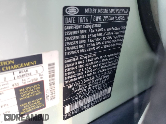 2014 Land Rover Range Rover Sport HSE z VIN SALWR2WF4EA501751, wystawiony jako Copart lot #66363805 z przebiegiem 149 482 mil mil oraz Czysty tytuł • Clean title. Historia ofert i sprzedaży dostępna na DreamBid. Obrazek 13.