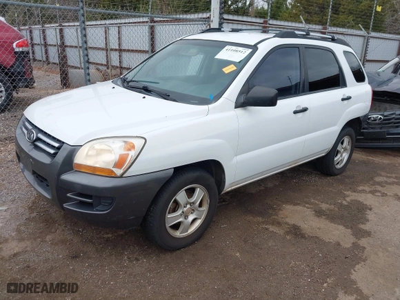 2008 Kia Sportage LX with VIN KNDJF724487492045, listed as a IAAI auction lot 41108512 with 316,740 mi miles. Bid and sale history available at carsss.com. Image 17.