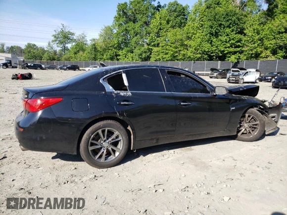 2017 Infiniti Q50 Premium with VIN JN1EV7AR2HM838907, listed as a Copart auction lot 56480525 with 161,304 mi miles and Salvage title. Bid and sale history available at DreamBid. Image 3.