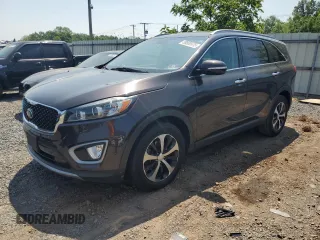 2017 Kia Sorento EX with VIN 5XYPH4A17HG278955, listed as a Copart auction lot 58809575 with 44,997 mi miles and Salvage title. Bid and sale history available at DreamBid. Image 1.