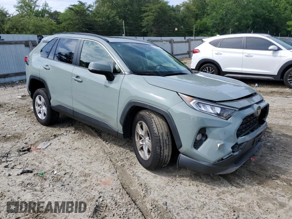 2019 Toyota RAV4 XLE with VIN JTMP1RFV6KD024642, listed as a Copart auction lot 57631075 with 36,051 mi miles and Salvage title. Bid and sale history available at DreamBid. Image 4.