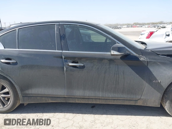 2018 Infiniti Q50 2.0t LUXE with VIN JN1CV7AR0JM280228, listed as a IAAI auction lot 41675002 with 203,946 mi miles. Bid and sale history available at carsss.com. Image 14.