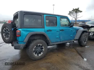 2024 Jeep Wrangler Rubicon X z VIN 1C4RJXR6XRW217098, wystawiony jako Copart lot #50154025 z przebiegiem 15 887 mil mil oraz Czysty tytuł • Clean title. Historia ofert i sprzedaży dostępna na DreamBid. Obrazek 3.