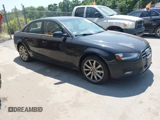 2013 Audi A4 Premium Plus with VIN WAUFFAFL6DN034157, listed as a IAAI auction lot 42505315 with 204,641 mi miles and . Bid and sale history available at DreamBid. Image 1.