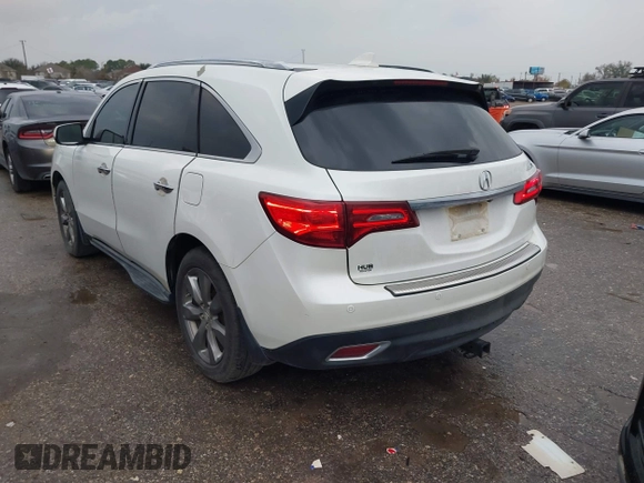 2016 Acura MDX w/Advance with VIN 5FRYD4H94GB019419, listed as a IAAI auction lot 41183232 with 261,619 mi miles. Bid and sale history available at carsss.com. Image 3.