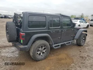2021 Jeep Wrangler Unlimited Rubicon with VIN 1C4HJXFNXMW612186, listed as a Copart auction lot 56786665 with 52,379 mi miles and Salvage title. Bid and sale history available at DreamBid. Image 3.