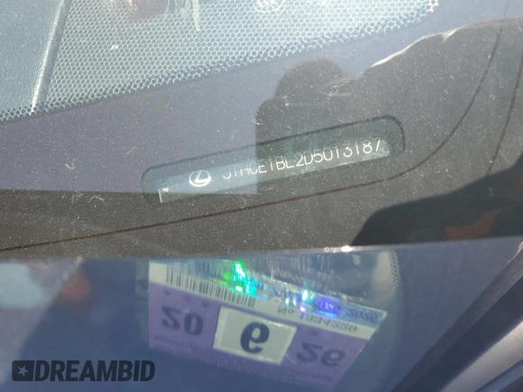 2013 Lexus GS 350 with VIN JTHCE1BL2D5013187, listed as a Copart auction lot 58663405 with 90,526 mi miles and Salvage title. Bid and sale history available at DreamBid. Image 12.