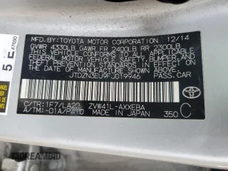 2015 Toyota Prius Two with VIN JTDZN3EU9FJ019946, listed as a Copart auction lot 47467305 with 120,292 mi miles and Salvage Title. Bid and sale history available at DreamBid. Image 14.