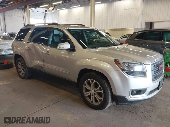 2015 GMC Acadia SLT with VIN 1GKKVRKD1FJ138460, listed as a IAAI auction lot 41500569 with 157,267 mi miles. Bid and sale history available at carsss.com. Image 1.