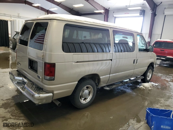 2008 Ford Econoline Wagon XL with VIN 1FMNE11L38DA52308, listed as a Copart auction lot 50180065 with 187,079 mi miles and Salvage Title. Bid and sale history available at carsss.com. Image 3.